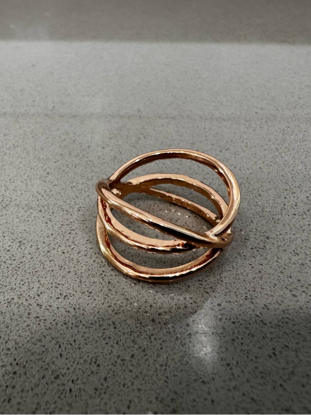 Premier Designs Rose Gold Intertwined Multi-Band Ring